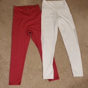 2 Pair Lot. Aerie White Legging and American Eagle Leggings Like New